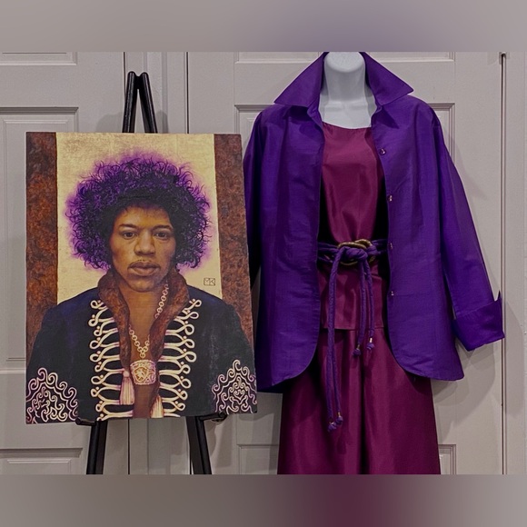 Connie Robertson vintage purple silk jacket - Picture 1 of 11